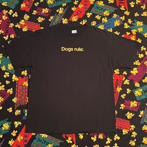 ‘07 The Pedigree Adoption Drive ‘Dogs Rule’ Black Graphic Tee Shirt / Size XL